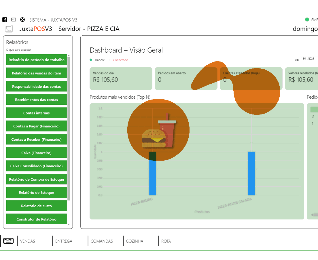 Página Inicial - Relatórios BI a um palmo da tela