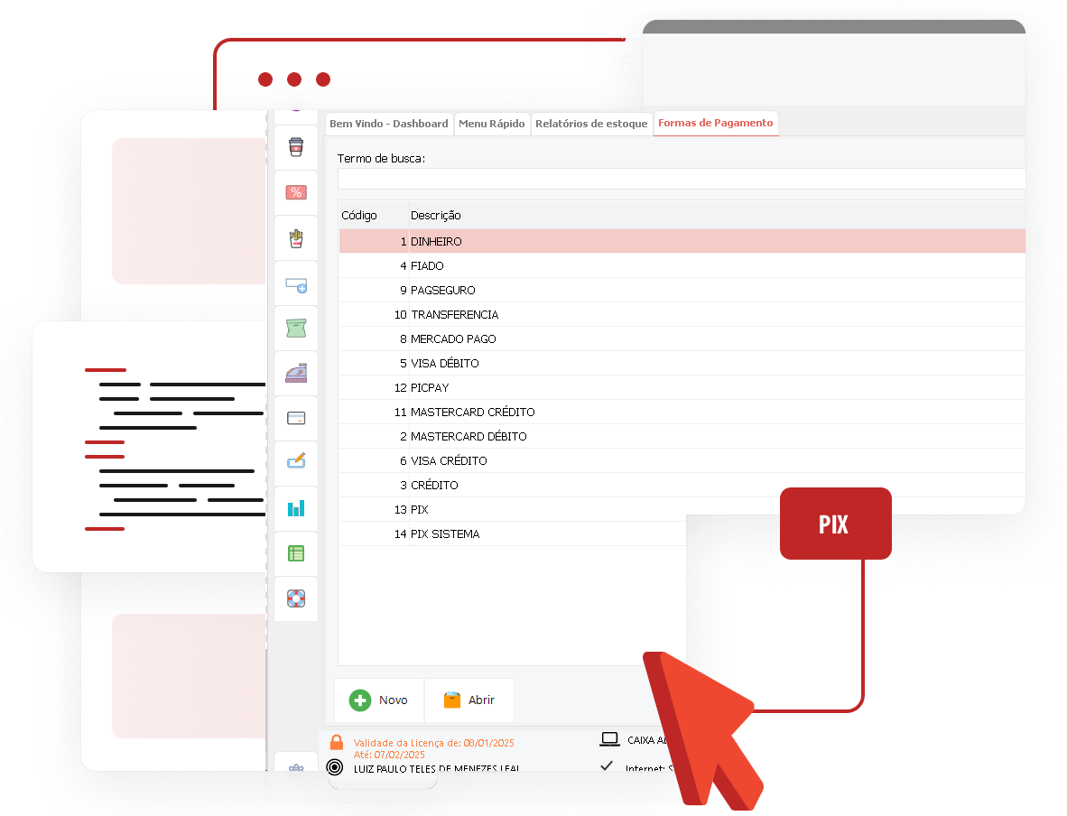 Sistema JuxtaPOS - Diversas outras forma de pagamento
