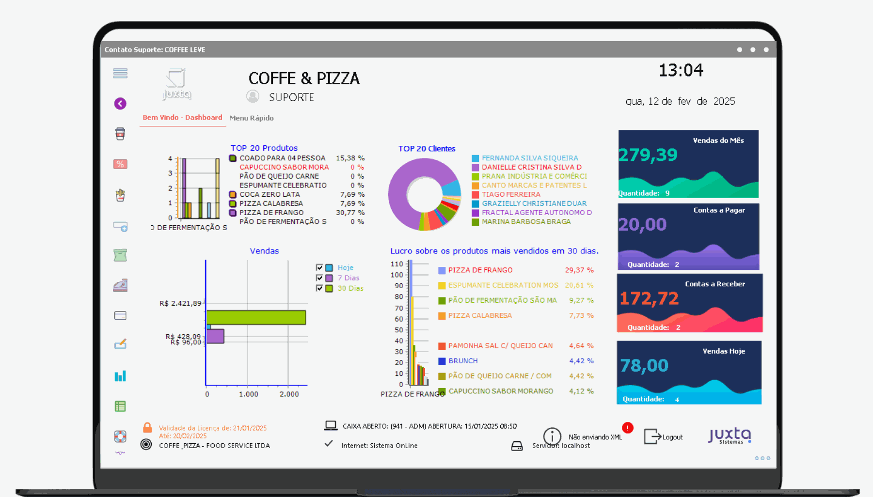 Sistema JuxtaPOS - Sistema completo com emissão fiscal.