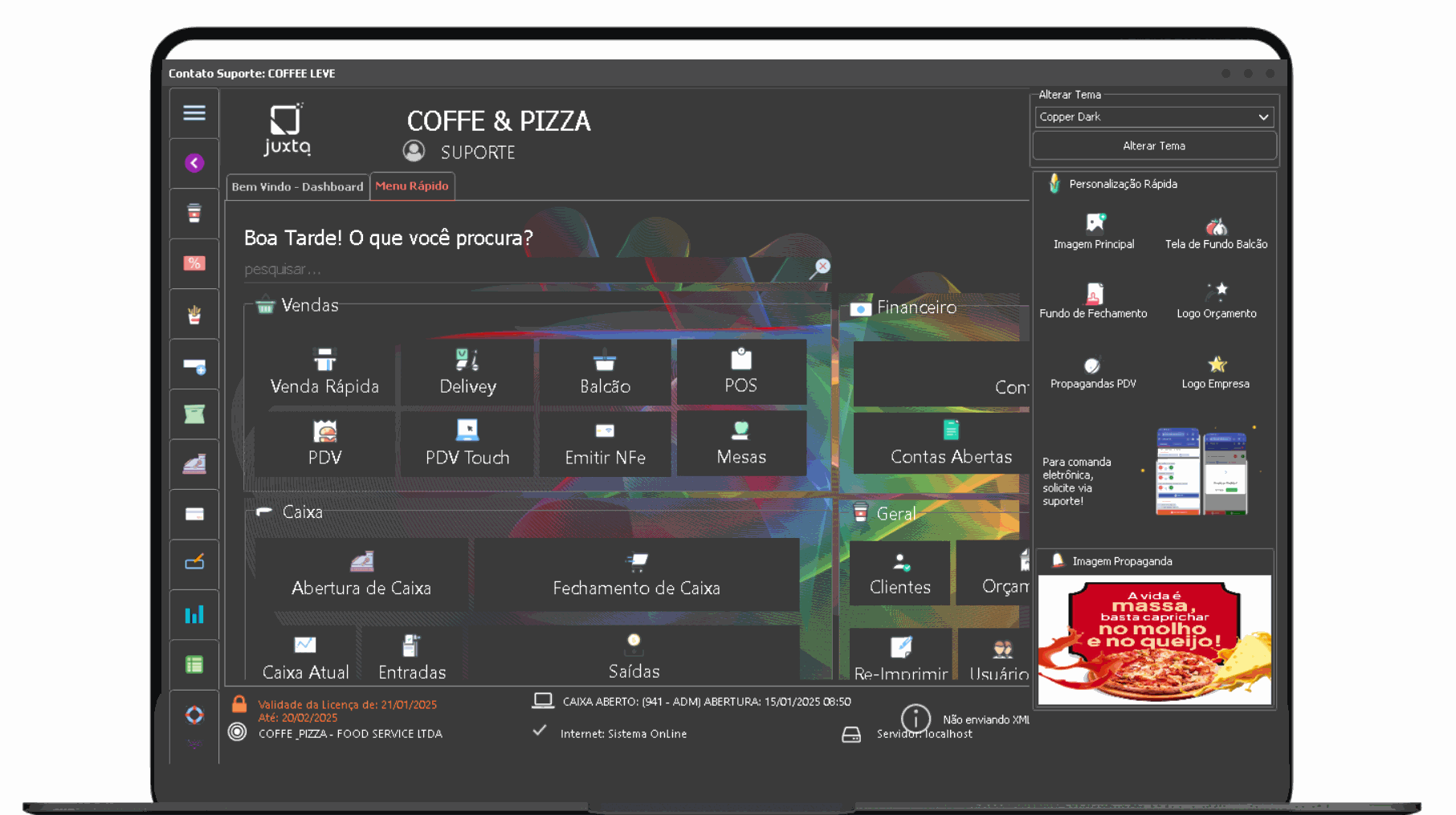 Sistema JuxtaPOS - Temas e Personalização