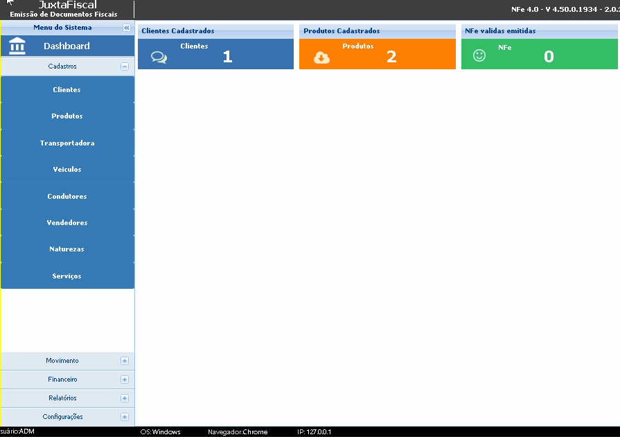 JuxtaFIS - Sistema Fiscal - Controle de Transportes